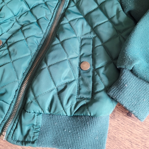 Toddler Quilted Winter Jacket, size 2T, Dark Green - Picture 2 of 6